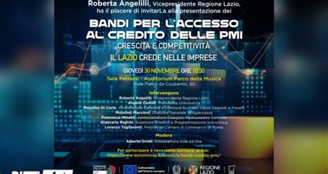 La Regione Presenta I Bandi Per Laccesso Al Credito Delle Imprese Del