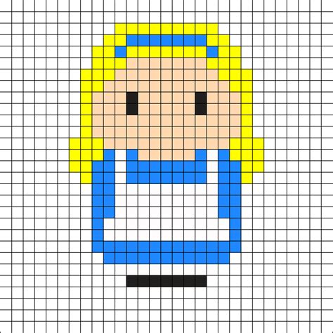 Alice By Tashar H On Kandi Patterns Kawaii Cross Stitch Alice In