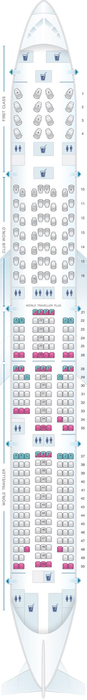 British Airways 777 Premium Economy Seat Map | Elcho Table