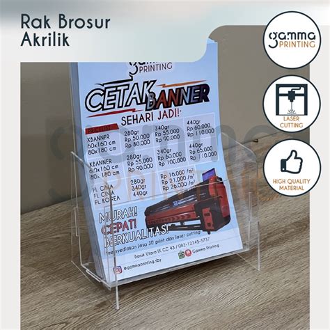 Jual Akrilik Tempat Brosur A5 Rak Box Holder Toko Shopee Indonesia