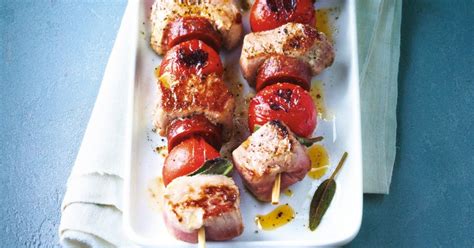 Recette brochettes de porc au chorizo et à la sauge Marie Claire