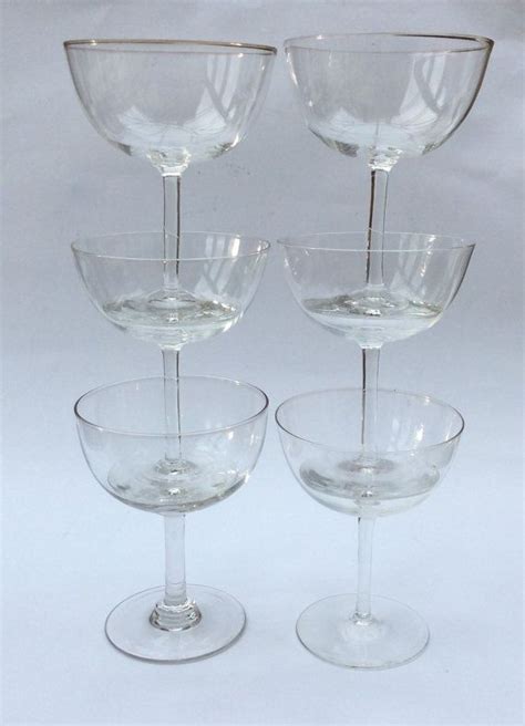 Vintage Champagne Glasses Coupes Saucers Mouth Blown Set of | Etsy | Vintage champagne glasses ...