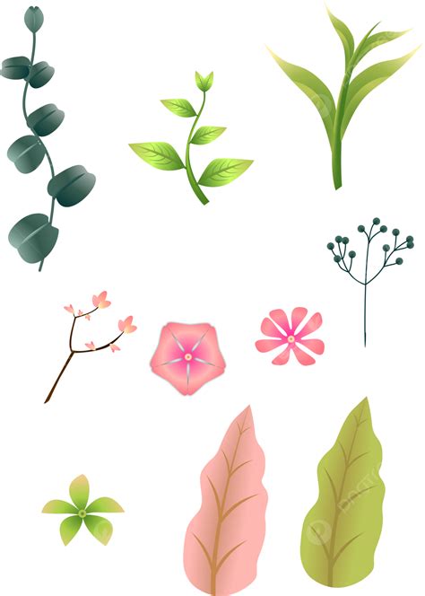 Pink Element Vector PNG Images Pink Flower Elements In Vector Drawing