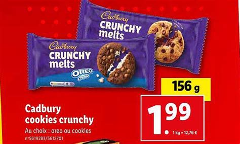 Promo Cadbury Cookies Crunchy Chez Lidl Icatalogue Fr