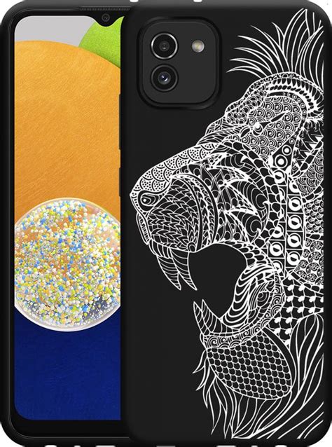 Cazy Hoesje Zwart Geschikt Voor Samsung Galaxy A Mandala Lion Bol