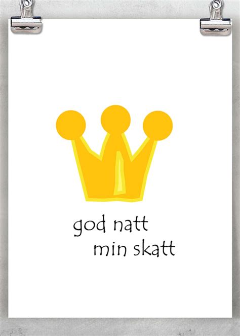 God Natt Min Skatt Barntavla Posterkid