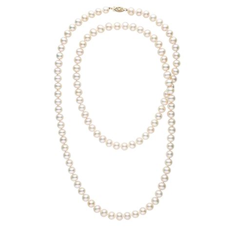 35 Inch 7 5 8 0 Mm Aaa White Freshwater Pearl Necklace