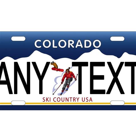 Ski License Plate Etsy