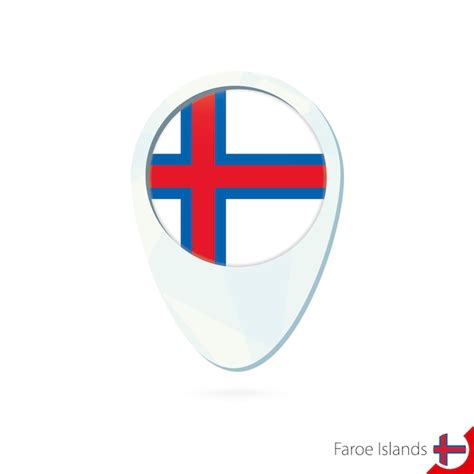 Premium Vector Faroe Islands Flag Location Map Pin Icon On White