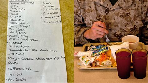 Post-Marine Corps boot camp meal wishlist has everything on the menu