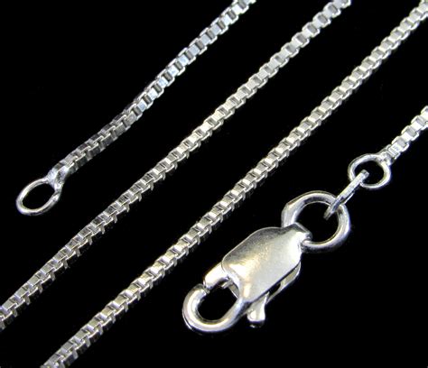 Sterling Silver Italian Box Chains Handcrafted Sterling Silver Jewelry