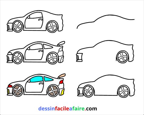 Comment Dessiner Une Voiture Facilement Dessin Facile A Faire