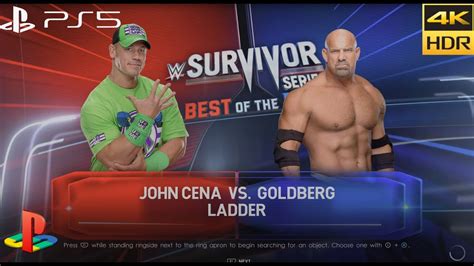 WWE 2K22 John Cena Vs Goldberg Ladder PS5 Gameplay 4K HDR YouTube