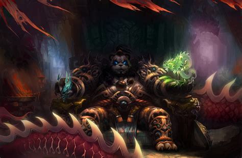 Warrior Panda Illustration World Of Warcraft Fan Art Hd Wallpaper Wallpaper Flare