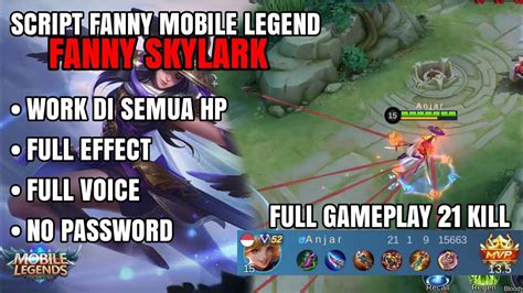 Script Skin Fanny Skylark No Password Patch Terbaru Full Effect