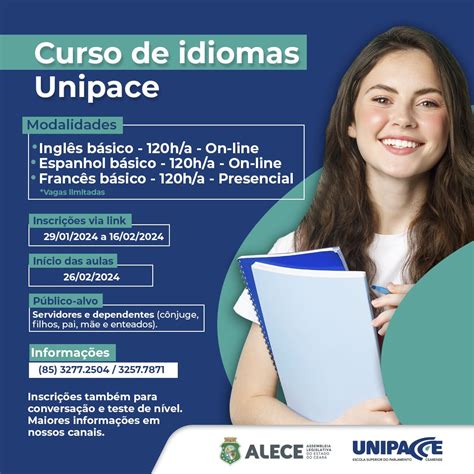 Portal Do Servidor Unipace Recebe Inscri Es Para Cursos De Idiomas