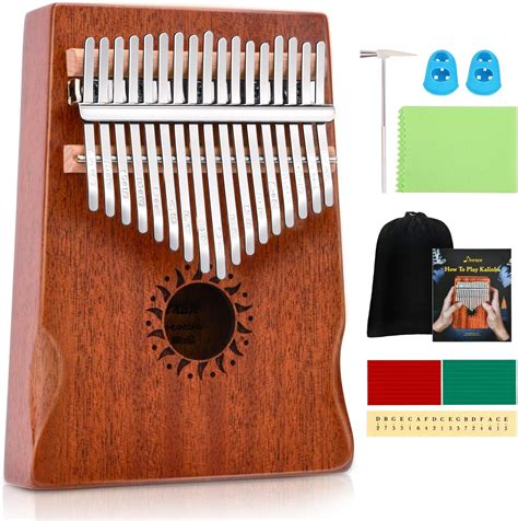 Donner Kalimba Daumenklavier 17 Schlüssel Thumb Piano Fingerklavier