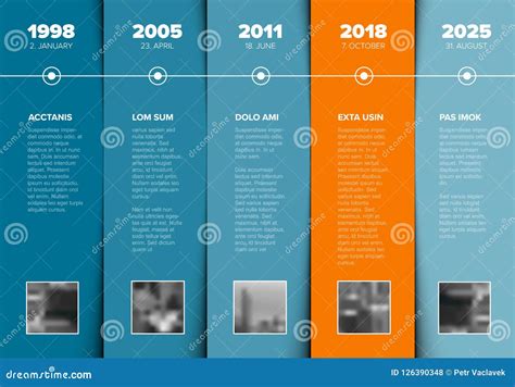 Timeline Template With Circles Vector Illustration CartoonDealer