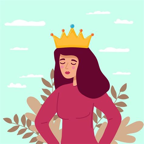 chica egoísta y concepto de sociedad. arrogante personaje de dibujos ...