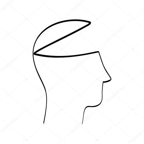 Silhouette Icon Human Head Design Vector Graphic Stock Vector Image