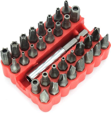 Gosono Security Tamper Proof Bit Set 33pcs Torq Torx Hex Star Spanner