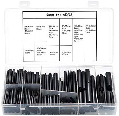 Slotted Spring Pin Roll Pins Assortment Set Steel Split Spring Dowel