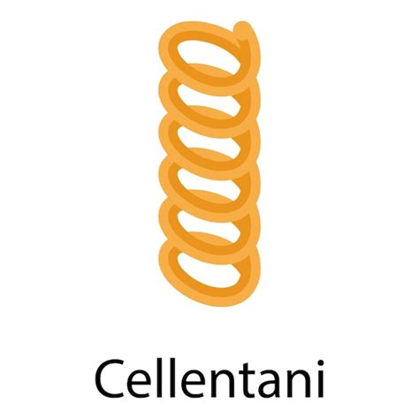 Icône De Pâtes Cellentani Isométrique De Licône Vectorielle De Pâtes