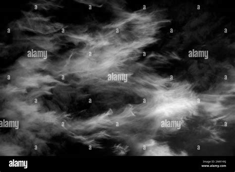 Cirrus Uncinus Clouds In A Blue Sky Stock Photo Alamy