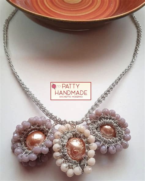 Collana Realizzata Ad Uncinetto Con Pendenti Patty Handmade