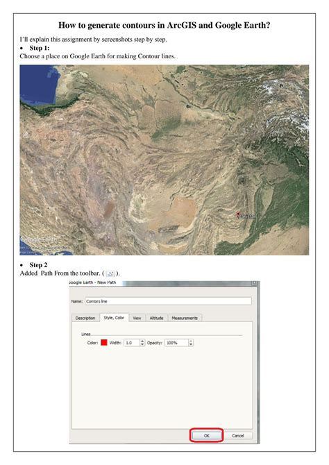 SOLUTION Generating Contours From Google Earth And ArcMap Studypool