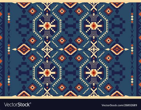 Ethnic Geometric Seamless Pattern Tribal Print Vector Image