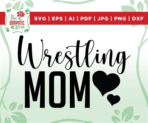 Wrestling Mom Svg Png Wrestling Shirt Svg Wrestling Dxf Wrestling Silhouette Wrestling Cut