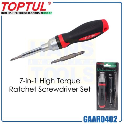 Toptul Gaar In High Torque Ratchet Screwdriver Set Lazada Ph