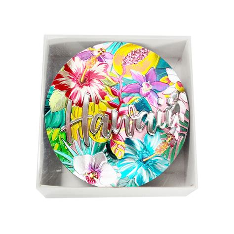 Magnet Coaster Aloha Tropica 6pcs Set Aloha Ave Store Made With