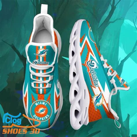 NFL Miami Dolphins Max Soul Shoes Men Women - ClogShoes3D