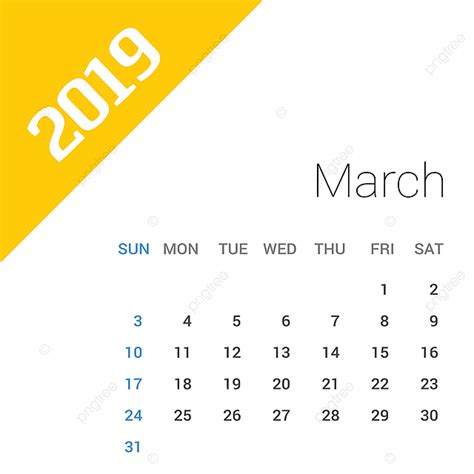 New Year Calendar Vector Hd Images Happy New Year March Calendar