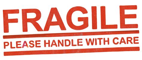 Fragile Handle With Care Sign Transparent Png 26850469 Png