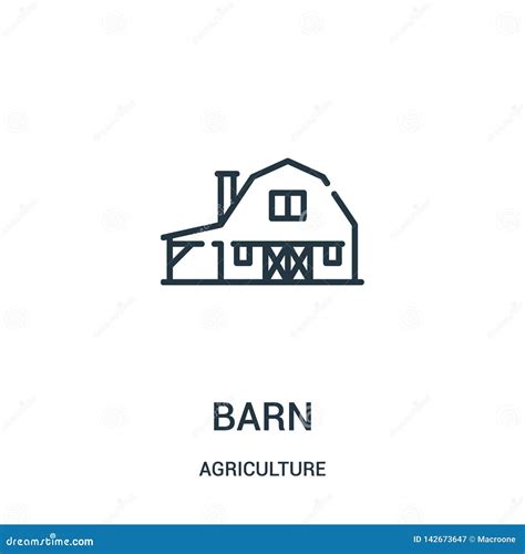 Barn Icon Vector From Agriculture Collection Thin Line Barn Outline