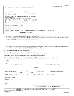 Fillable Online Occourts L 1273 Orange County Superior Court