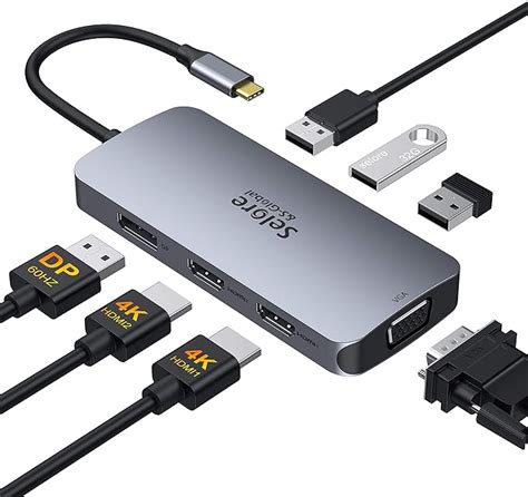 Amazon Usb C To Dual Hdmi Adapter In Usb C Docking Station To