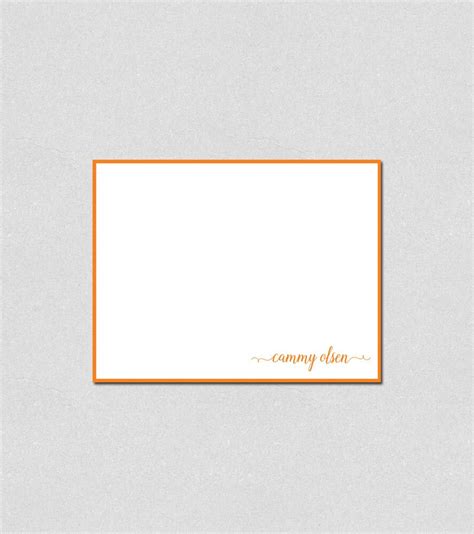 Personalized Stationery Flat Note Cards Monogram Note Cards