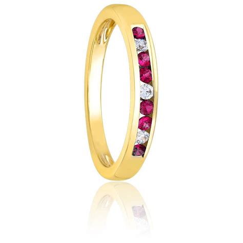 Bague Or Jaune Ou Rubis Diamants Aurora Ocarat