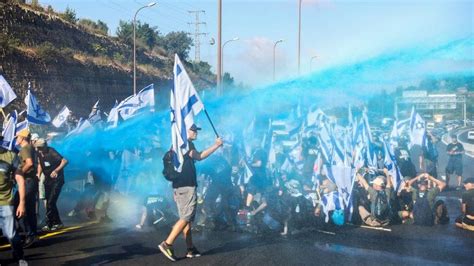 Israel Police And Anti Judicial Reform Protesters Clash As Bill