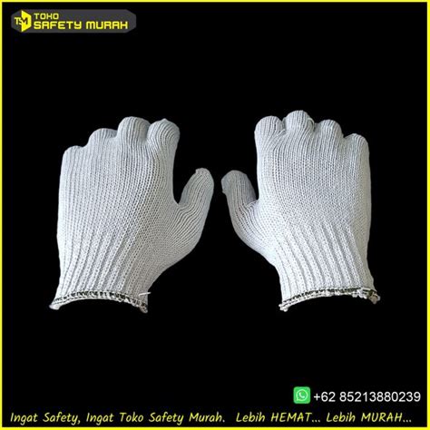 Sarung Tangan Benang Kain Katun Tebal Rajut B Working Safety Glove