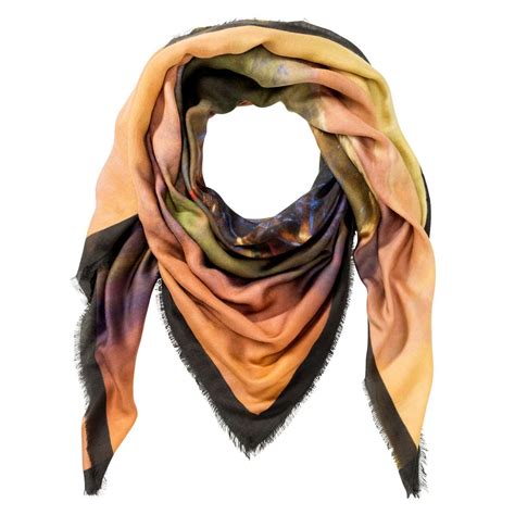 Floral Printed Modal Cashmere Blend Scarf