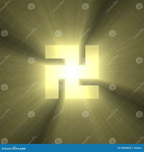 Buddhism Swastika Sign Of Buddha Light Flare Stock Illustration - Image: 39494025