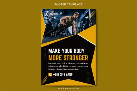 Gym Poster Design Template Graphic By Ju Design · Creative Fabrica