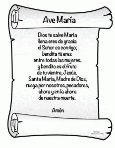 Ave María para imprimir