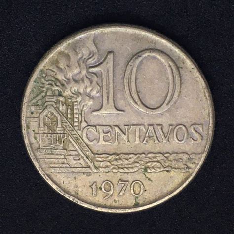 10 Centavos 1970 Cupro Níquel FC Numismático