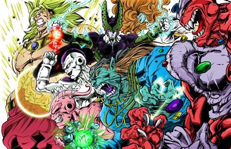 The Villains Of Dragon Ball Z In This Amazing Art Piece Description